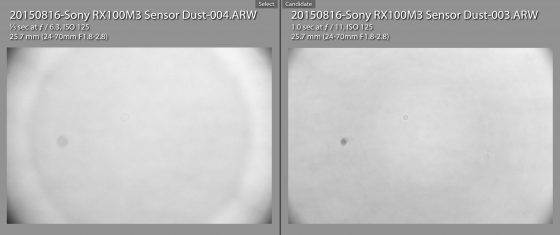 Sony RX100M3 Sensor Dust