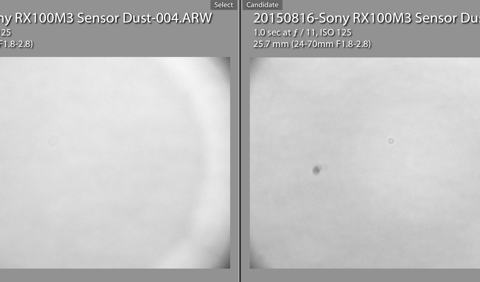 Sony DSC RX100M3 Sensor Dust Sample Image RX100 RX100M2 RX100M4 RX100iii